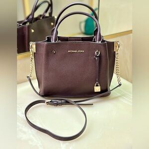 Michael Kors Arielle satchel in burgundy wine